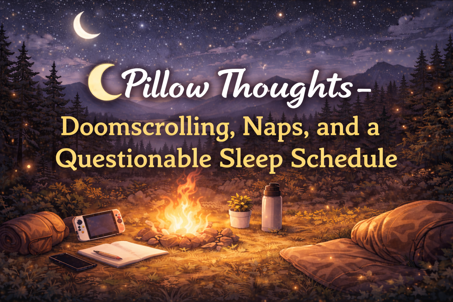 🌙 Pillow Thoughts — Sleep, Doomscrolling, and a Questionable Schedule